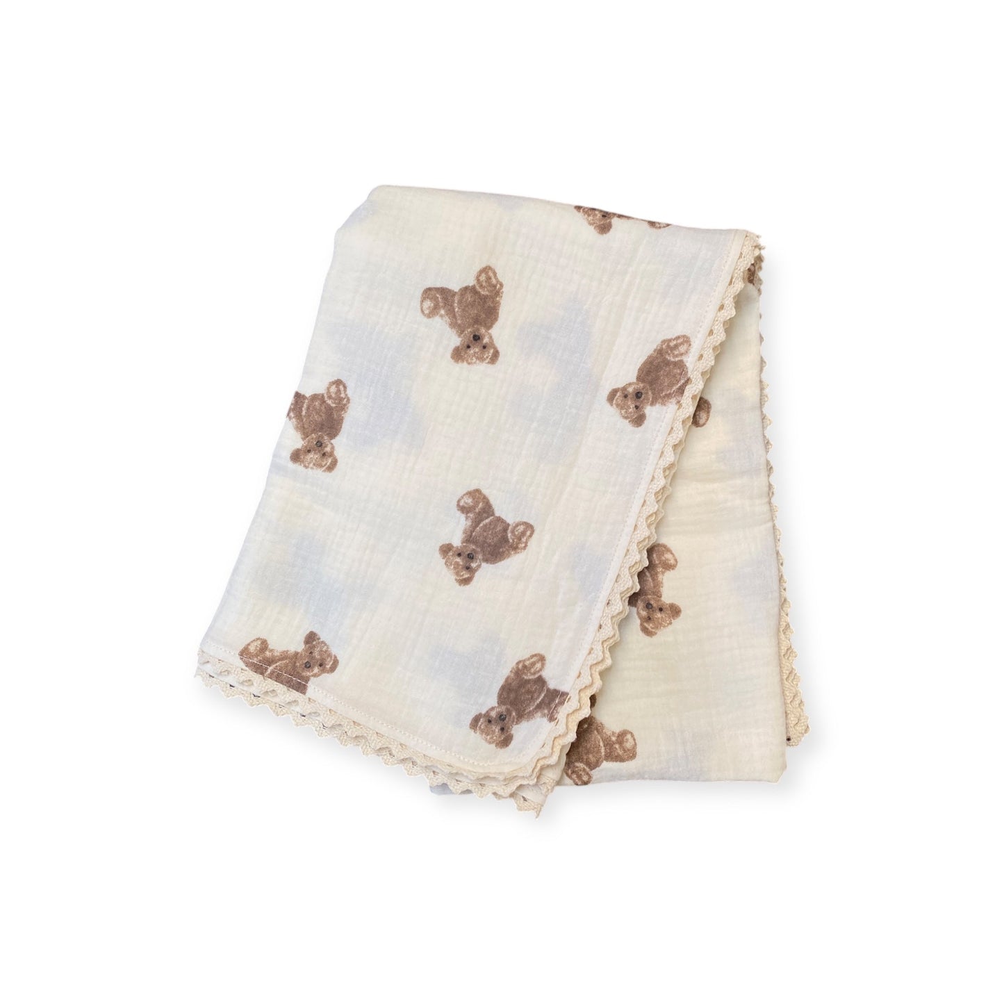 Lange en mousseline de coton bio – Ours en peluche | ba.be.O Canada