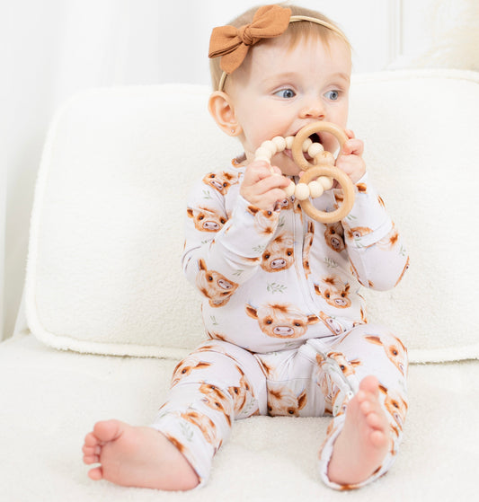 Bamboo Baby Pajama - Highland Cow