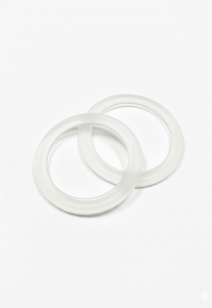 999 Silver Nursing Cups with Silicone Rings