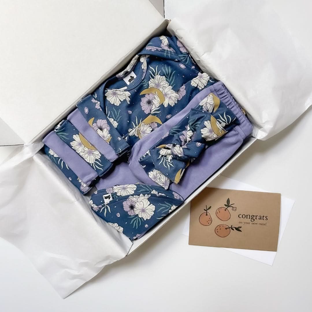 Bamboo Baby Capsule Gift Box | Celestial Floral & Dusty Lilac