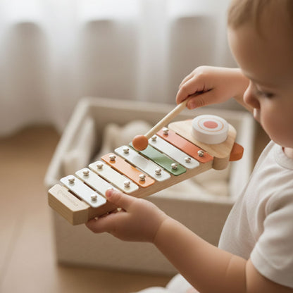 Xylophone en bois - Jouet musical à 8 touches pour enfants