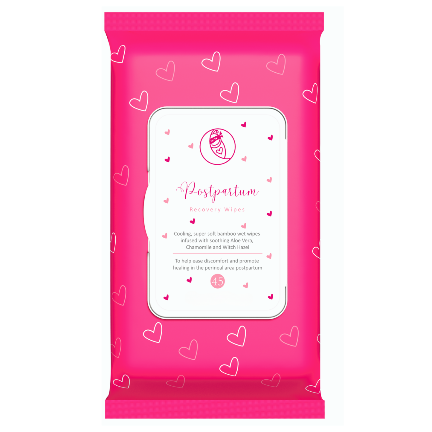 Ninja Mama Witch Hazel Postpartum Recovery Wipes, 45 Pack