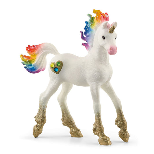 Poulain licorne Amour arc-en-ciel