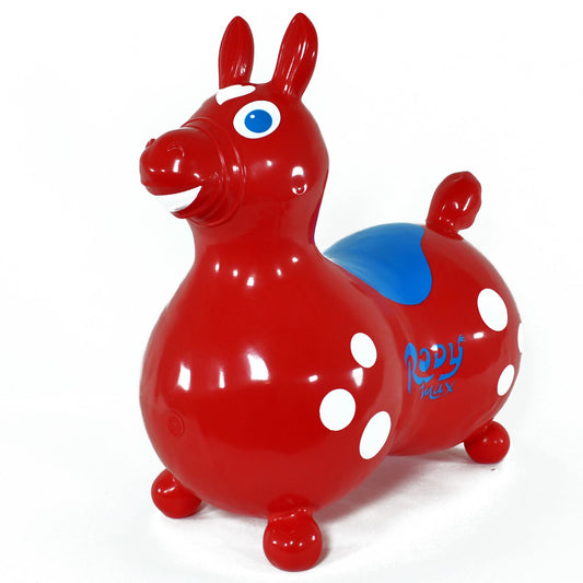 Cheval sauteur gonflable Rody MAX rouge avec pompe