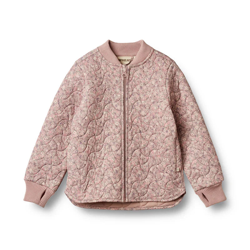Veste matelassée Loui | Powder Flower Meadow | Wheat Kids