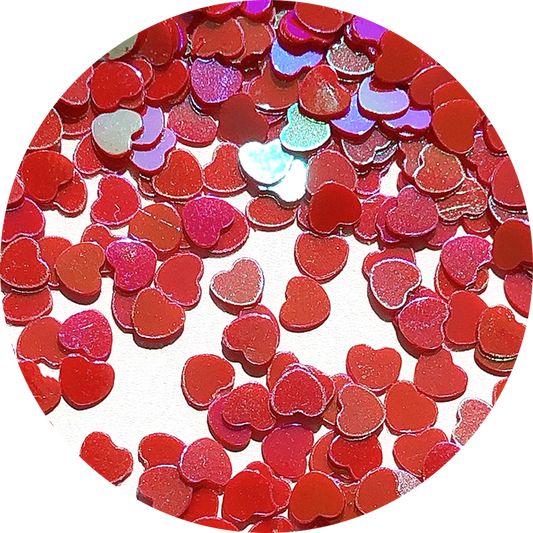 Paillettes cœurs rouges