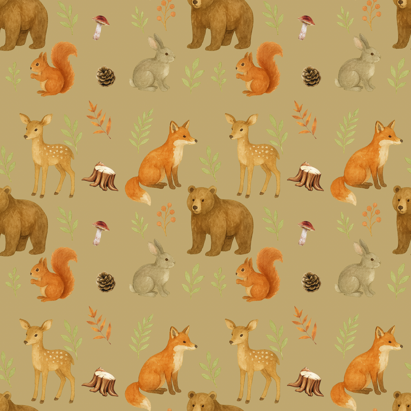 🦊 Pyjama 2 pièces en bambou – Les copains des bois