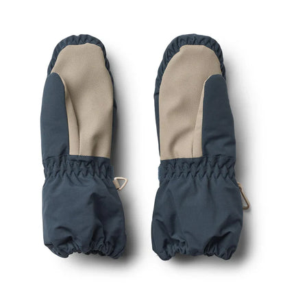 Mouffles de pluie | Bleu foncé | Wheat Kids