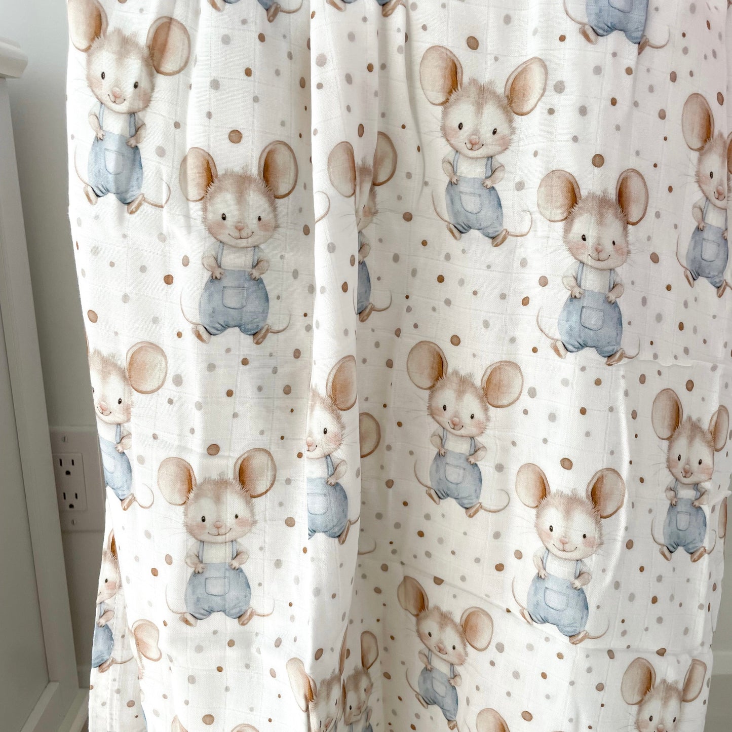 Mousseline Création Jade - bambou & coton - Gus Gus la souris