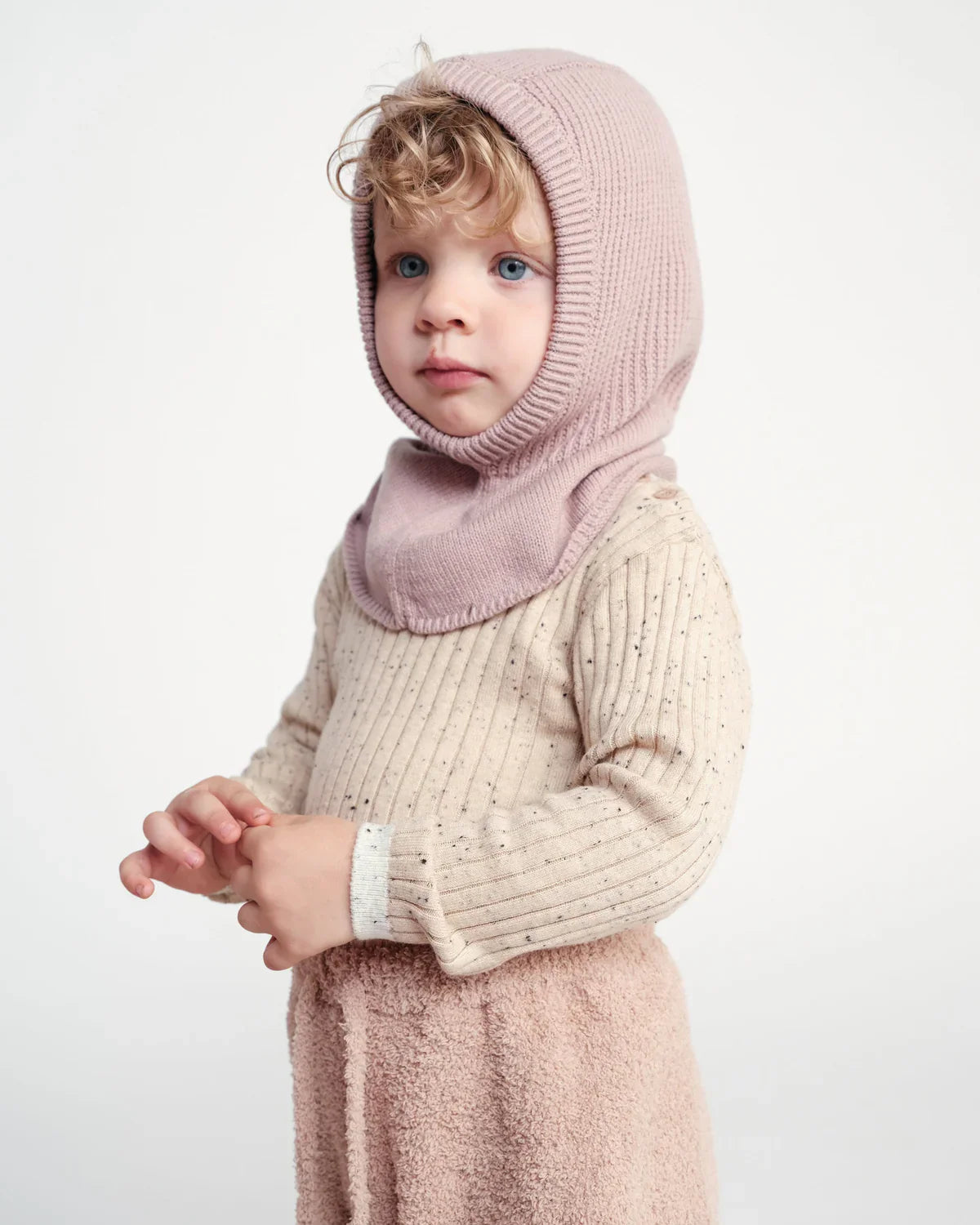 Cagoule Chunky | Rose cendré | 7h
