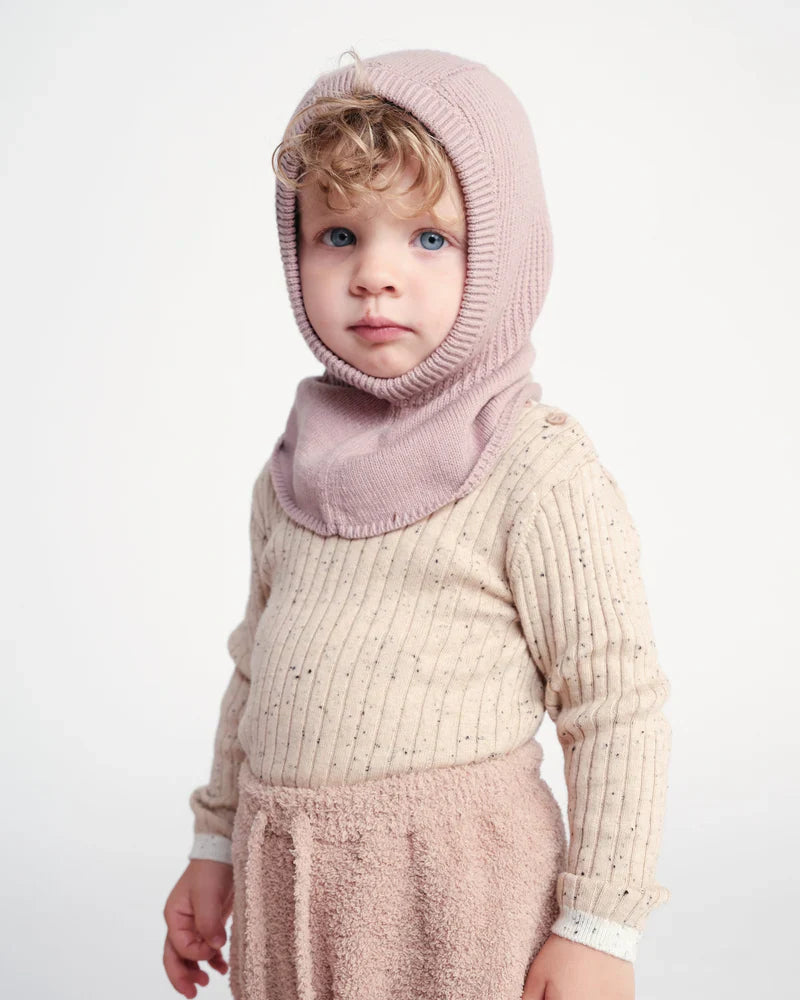Cagoule Chunky | Rose cendré | 7h
