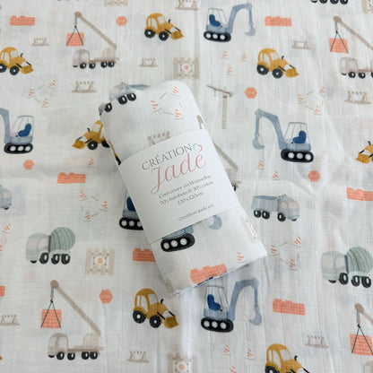 Création Jade Muslin - Bamboo & Cotton - Trucks
