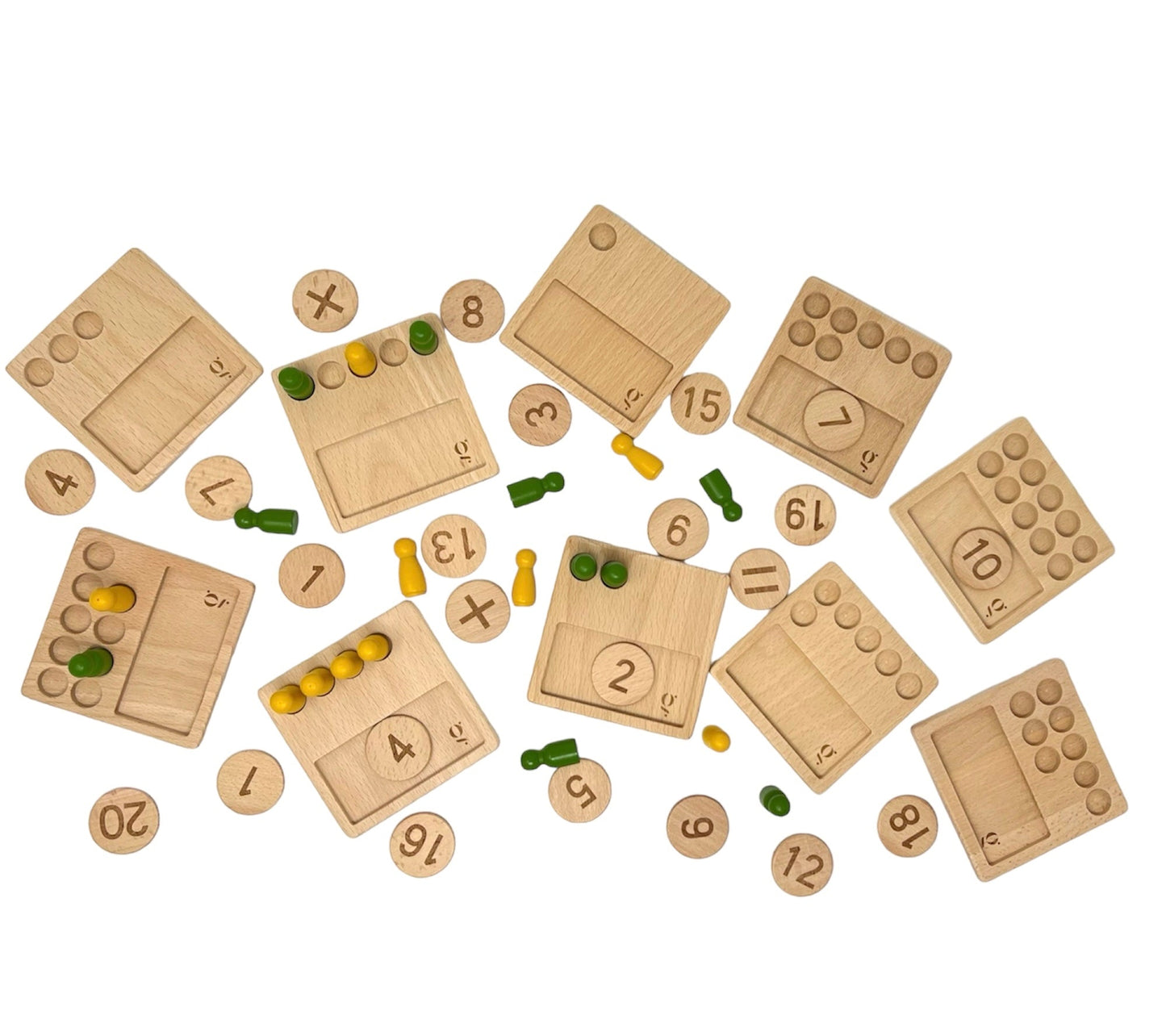 Jeu de comptage mathématique en bois | Jeu de maths des dix cadres | Puzzle mathématique