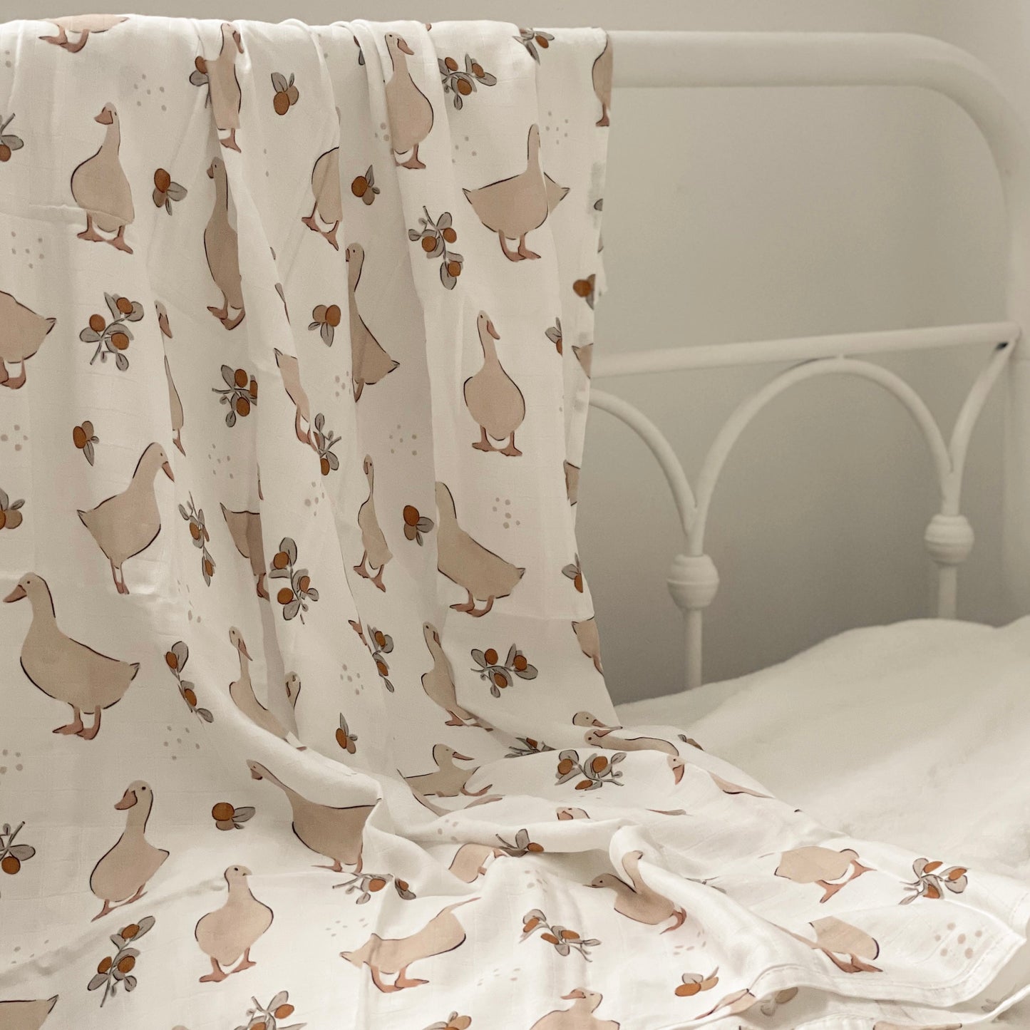 Mousseline Création Jade - bambou et coton - Petites oies