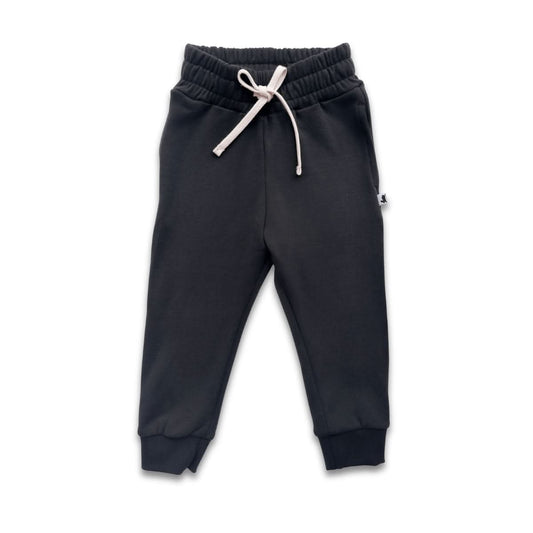 Jogging molletonné en bambou pour jeunes | Noir