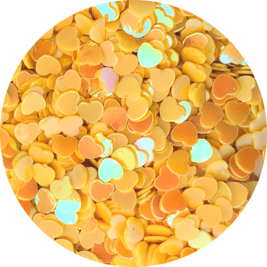 Paillettes cœurs jaunes