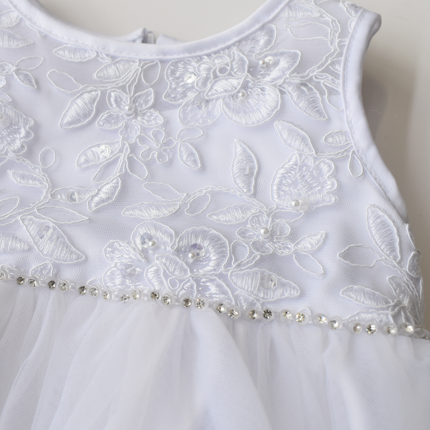 Robe de cérémonie bébé en dentelle illusion