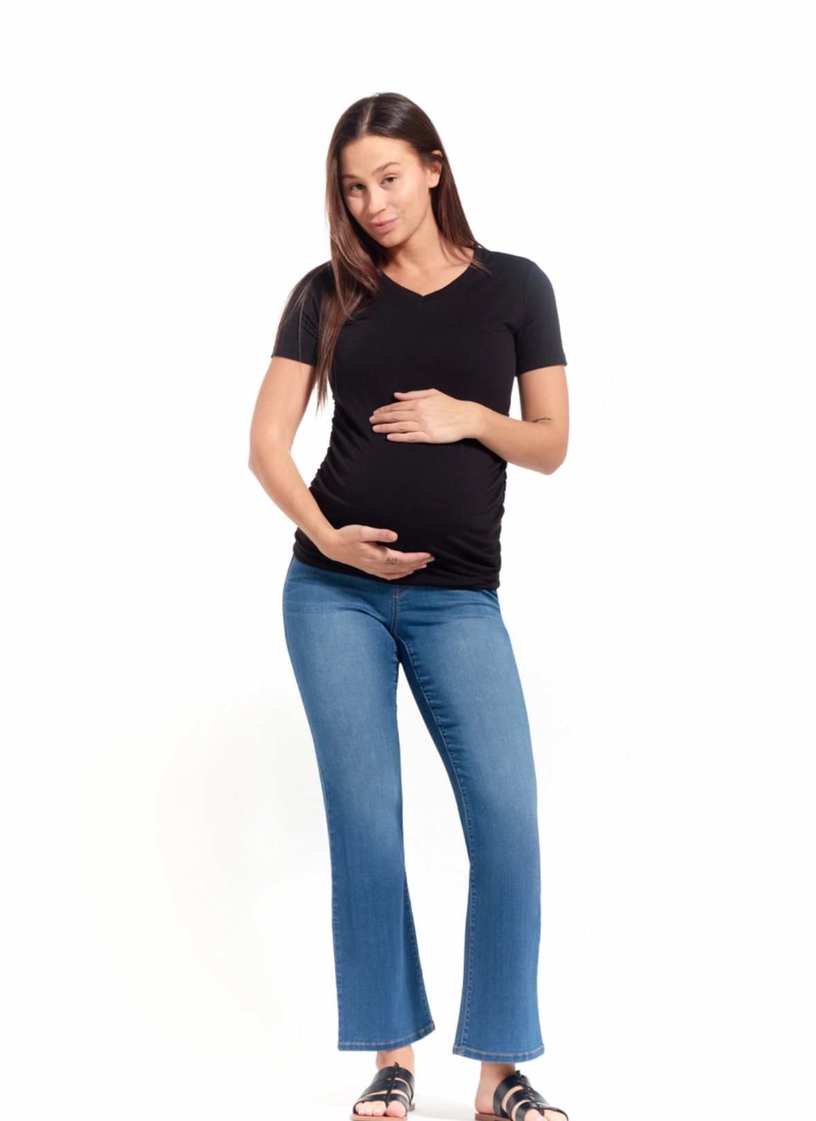 Tobias 30-Inch Slim-Boot Maternity Jeans