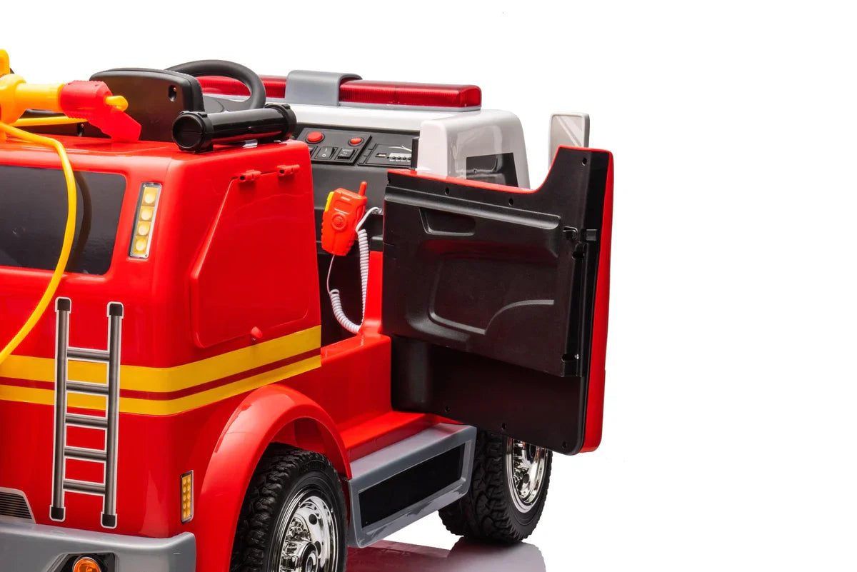 Camion de pompier 24V 2026, voiture électrique biplace pour enfants avec télécommande