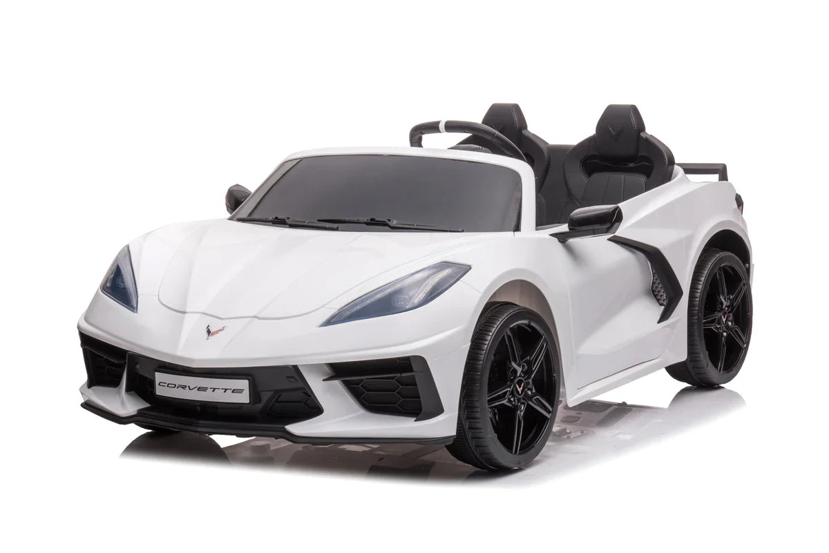 Voiture électrique Chevrolet Corvette C8 24V deux places, ÉDITION DE LUXE, pour enfants avec télécommande
