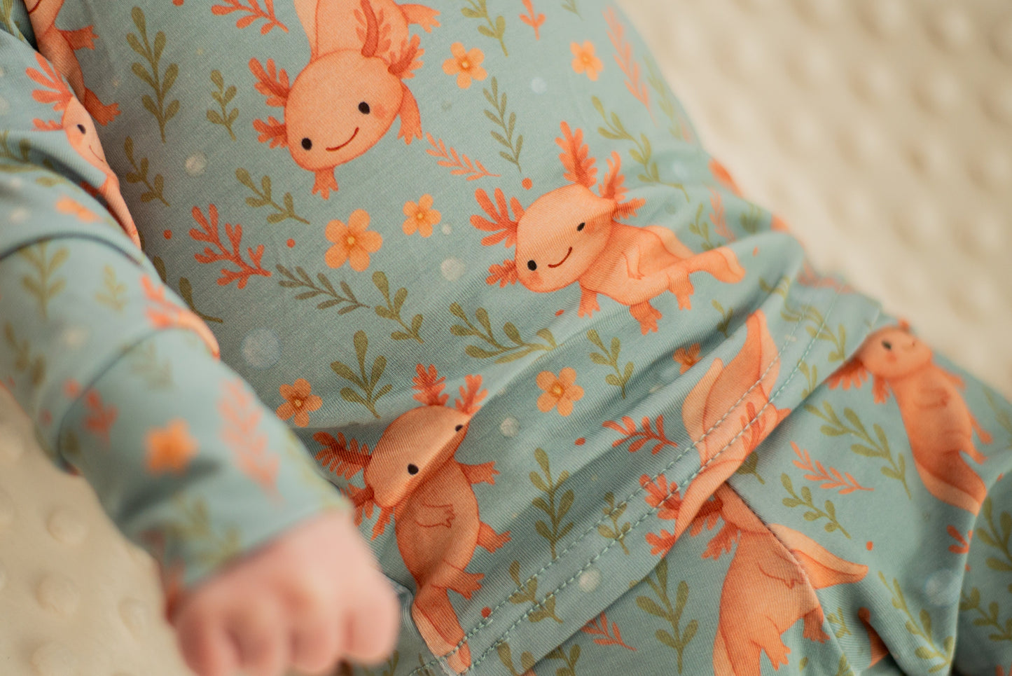 Two-Piece Bamboo Pajama - Axolove ♥️(Axolotl)