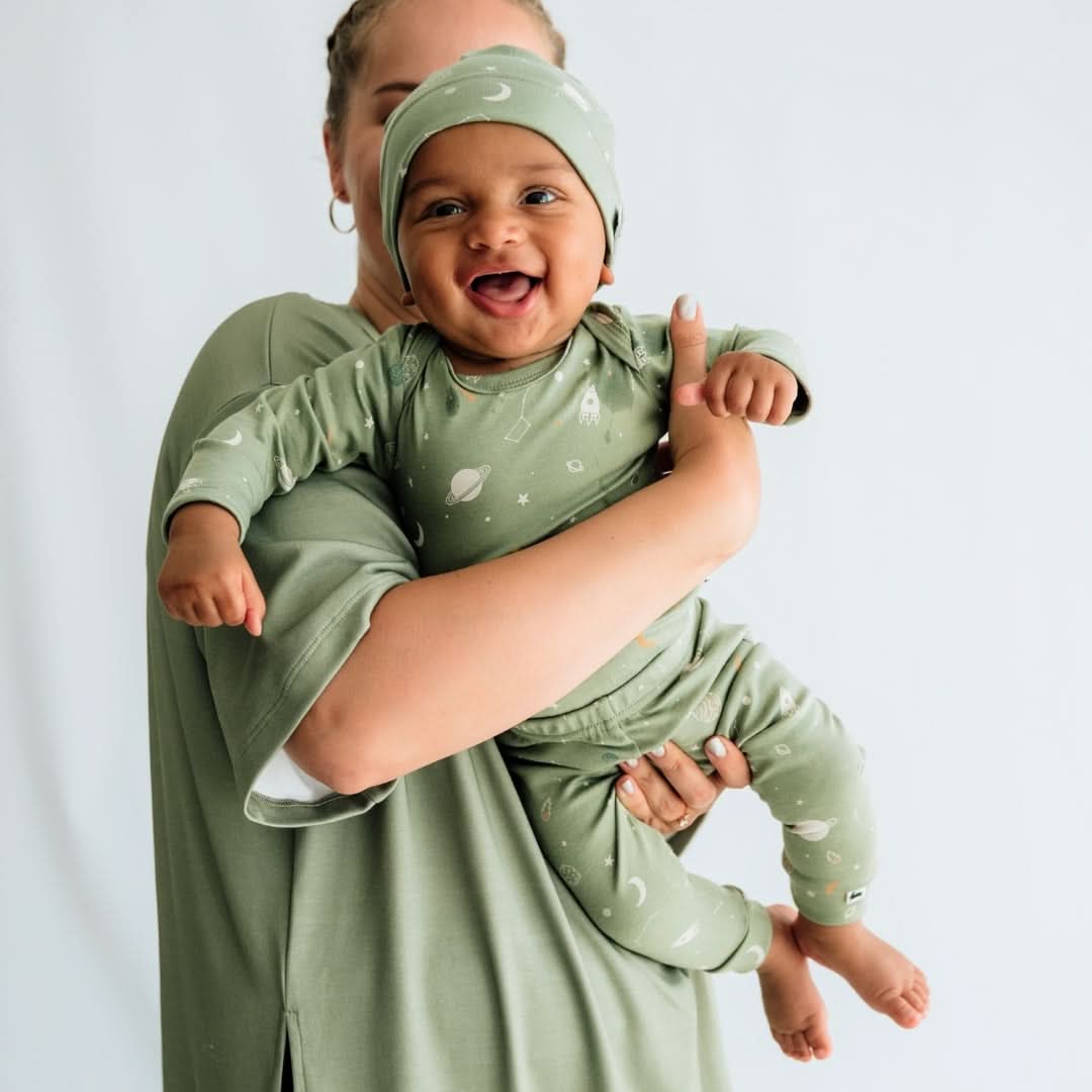Bamboo Baby Long-Sleeved Onesie | Celestial Floral
