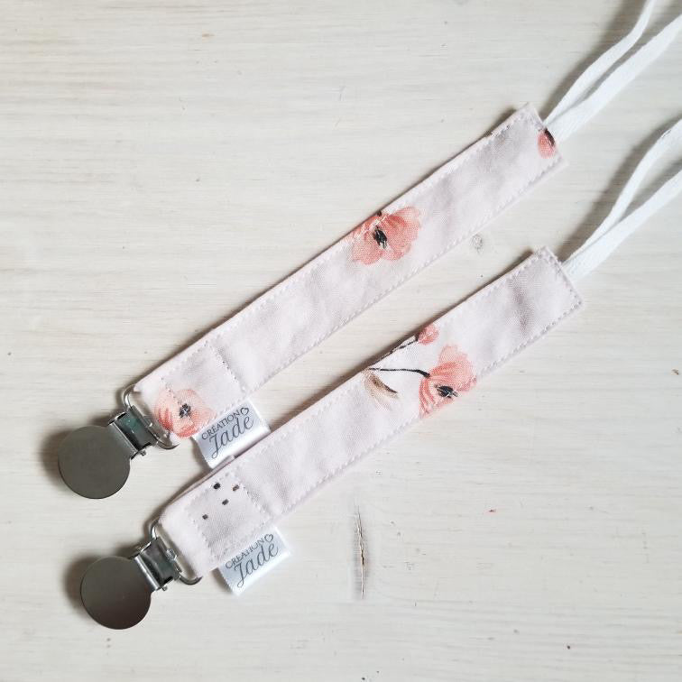Nouveauté - Attache-suce Tissu - clip Inox - Eva