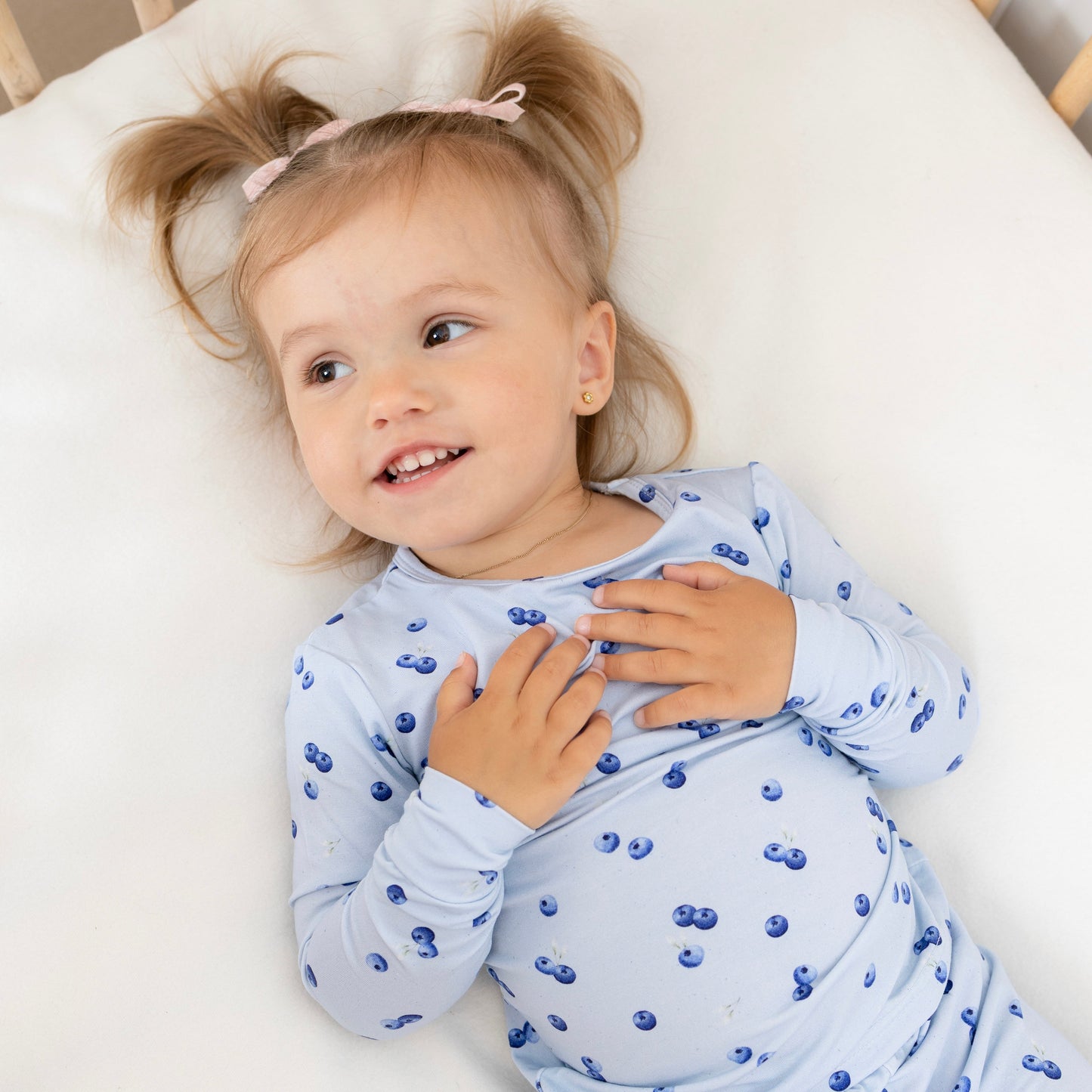 Pyjama bambou - Enfant - Bleuets (2-3-5-6-7 ans)