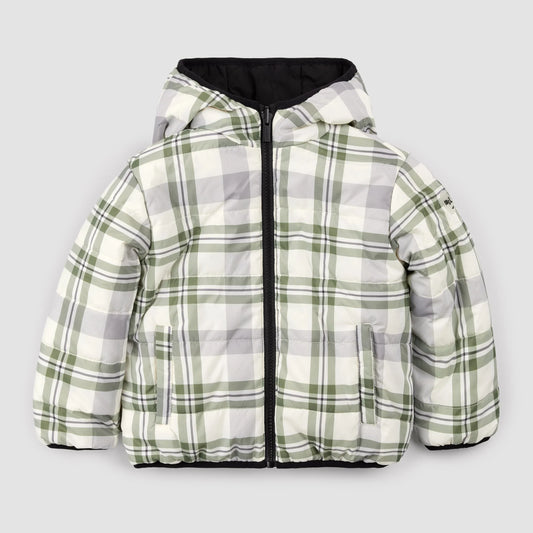 Reversible Jacket | Winter Moss Plaid Print on Black | Miles the Label