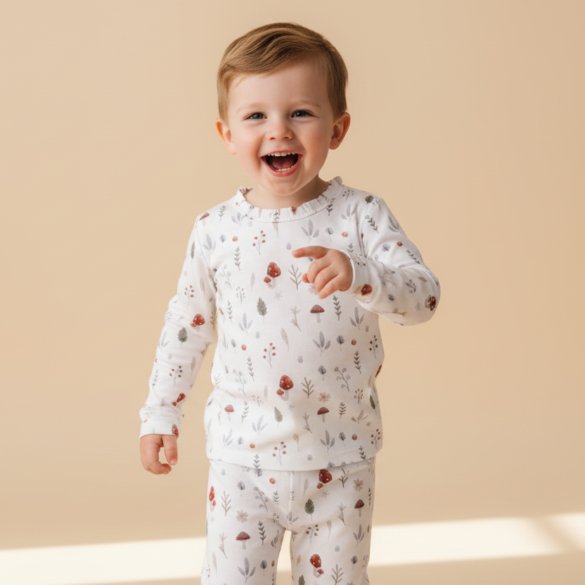 Pyjama Bambou - Enfant - Champignons - Léo