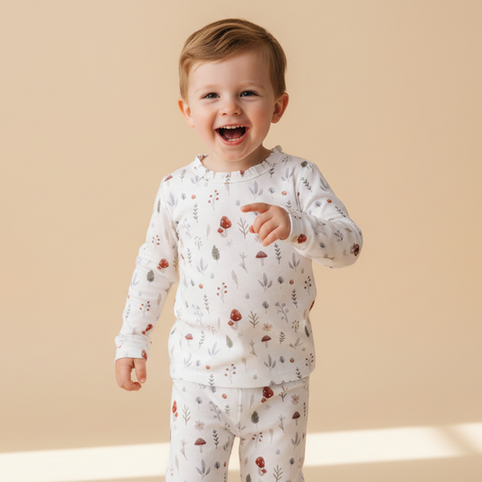 Bamboo Pajamas - Kids - Mushrooms - Léo