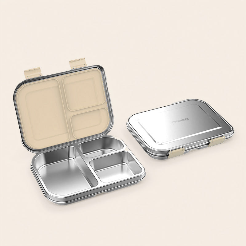 Boîte à déjeuner anti-fuite en acier inoxydable avec compartiments – Style Bento pour enfants et adultes