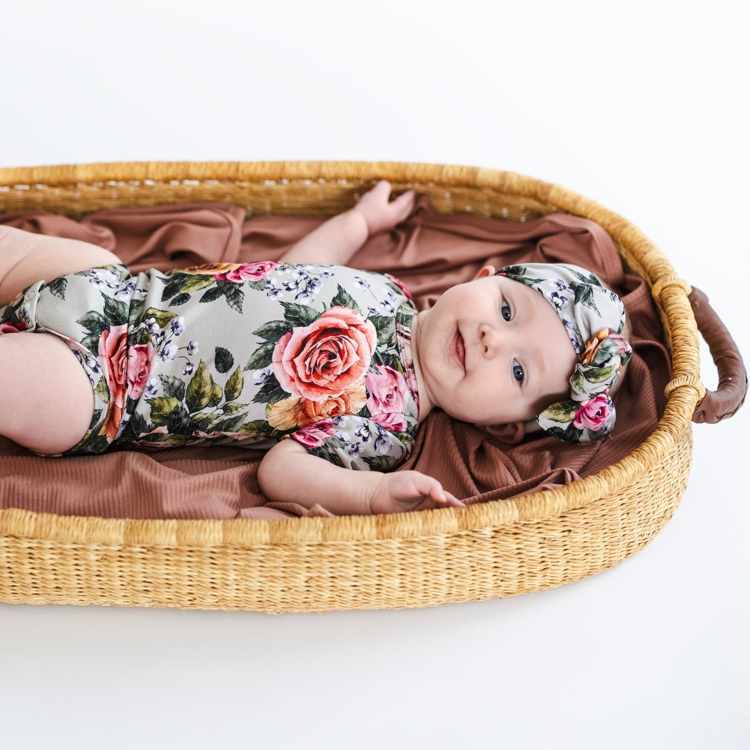 Bamboo Baby Capsule Gift Box | Antique Floral & Terracotta