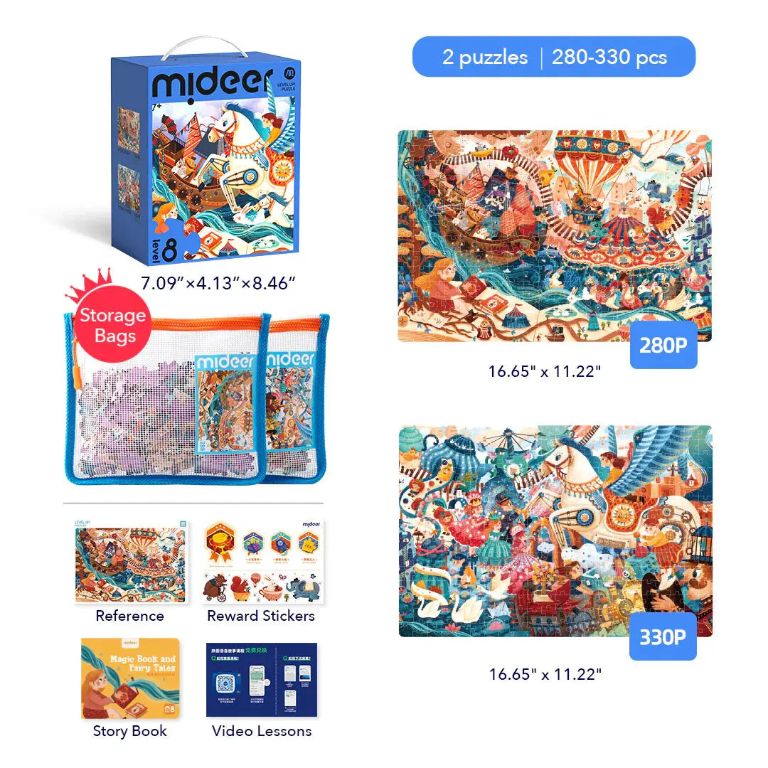 Level Up Puzzles - Level 8 Magic Book And Fairy Tales