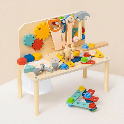 Coffret d'outils en bois pour enfants | Établi en bois | Jouet Stem | Jouet Montessori