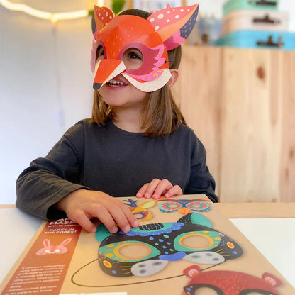 Masque en papier : Fête dans la forêt