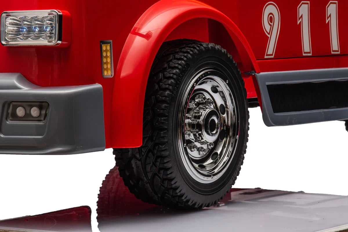 Camion de pompier 24V 2026, voiture électrique biplace pour enfants avec télécommande