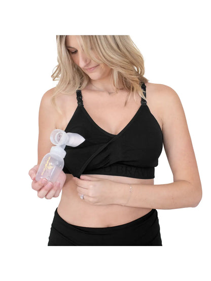 Soutien-gorge de sport Sublime® Mains-libres pour allaitement et tire-lait | Noir