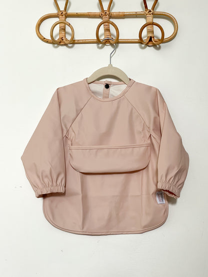 Bavette imperméable à manches longues - Poche haute - Rose doux