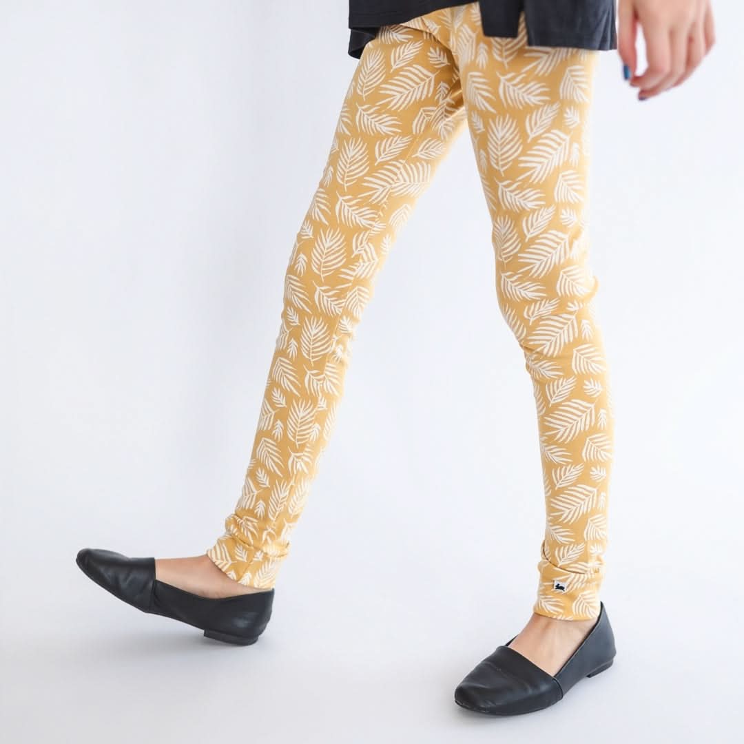 Legging en bambou pour jeunes | Feuilles de palmier