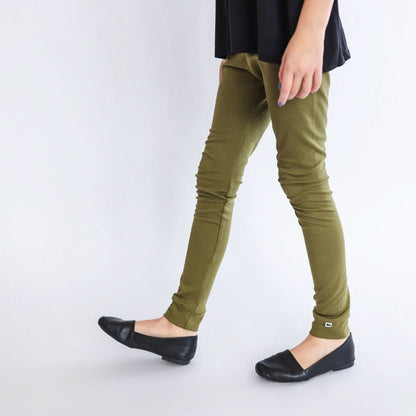 Youth Bamboo Leggings | Terracotta Rib