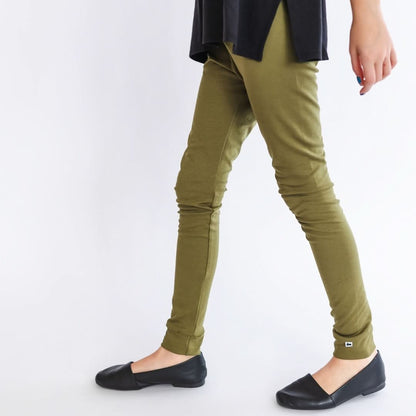 Youth Bamboo Leggings | Terracotta Rib