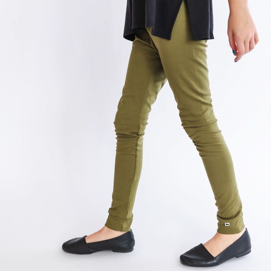 Youth Bamboo Leggings | Olive