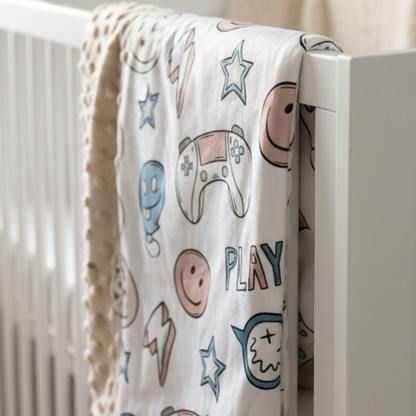 Minky & Dot Minky Blanket - Video Games