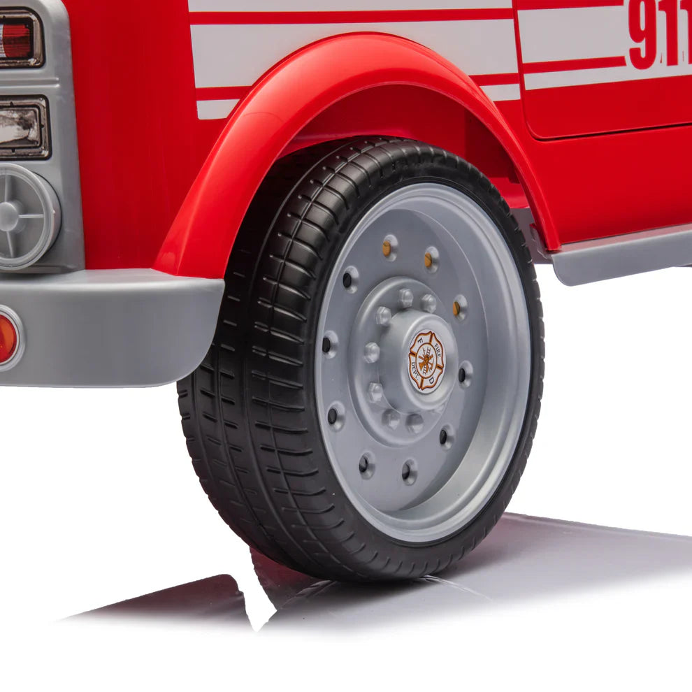 Camion de pompier 2026 12V DELUXE pour enfant, avec télécommande