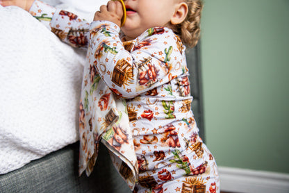 Pyjama vache highland cow-boy western en bambou