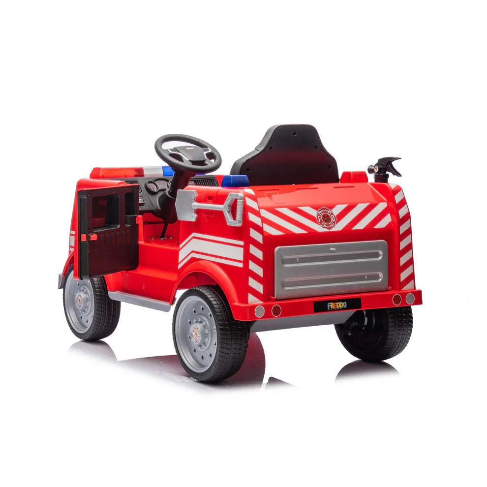 Camion de pompier 2026 12V DELUXE pour enfant, avec télécommande