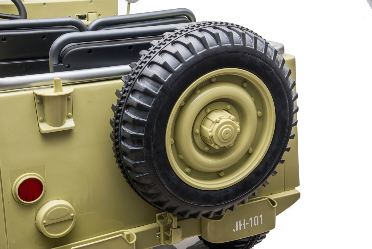 Voiture électrique pour enfants 24 V Jeep militaire 3 places DELUXE avec télécommande
