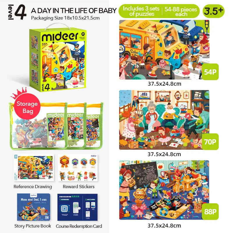 Level Up Puzzles - Level 4 A day in the life of baby