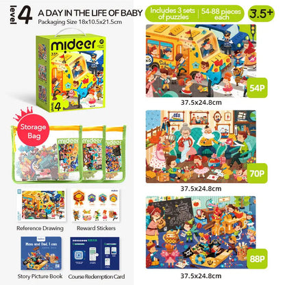 Level Up Puzzles - Level 4 A day in the life of baby